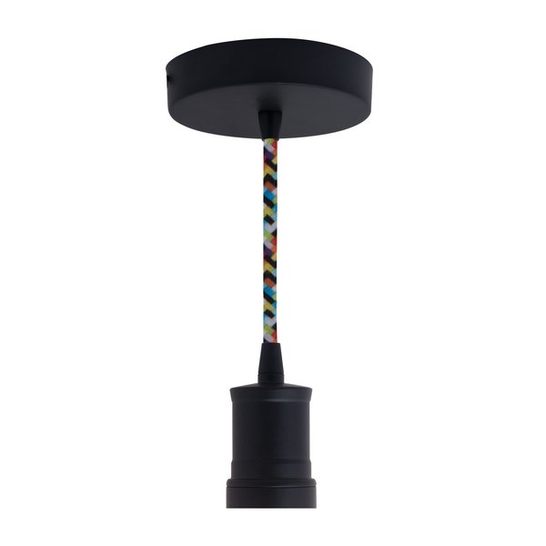 Bulbrite 1-Light Black Contemporary Pendant Socket and Canopy 810086